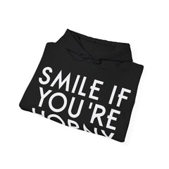 Funny Hoodie: 'Smile If You're Horny' Unisex Heavy Blend Sweatshirt