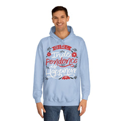 Girl Independence is Happiness College Hoodie - Stylish & Cosy for Campus Life