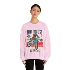 Motocross Extreme Unisex Crewneck Sweatshirt - Vintage 1980 Design