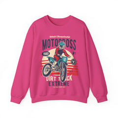 Motocross Extreme Unisex Crewneck Sweatshirt - Vintage 1980 Design
