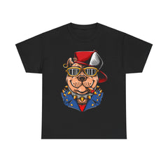 Gangster Bull Dog Unisex Cotton Tee - Extreme Dirt Bike Champion Shirt