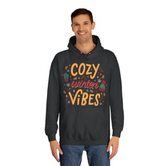 Cozy Winter Vibes Unisex College Hoodie - Stylish & Cosy for Campus Life