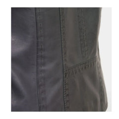 Women's Slim-fit Motorcycle Grey Sheepskin Leather Jacket