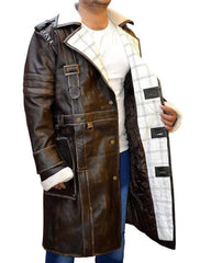Fallout 4 Elder Distress Maxson Brown Leather Coat