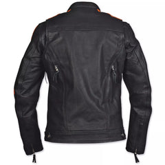 Men's Vintage Classic Café Racer Motorbike Cowhide Leather Jacket