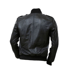 Men's Legendary Rock-Motorcycle Black Pure Sheepskin Leather Jacket