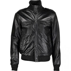 Men's Legendary Rock-Motorcycle Black Pure Sheepskin Leather Jacket