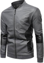 Men's Biker Black Slim-fit Genuine Sheepskin Leather Jacket