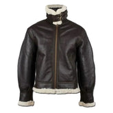 Men's B3 Pilot Brown Bomber Premium Sheepskin Leather Jacket