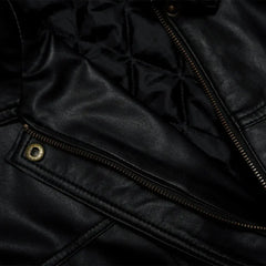 Women's 90's Vintage Black Leather Jacket