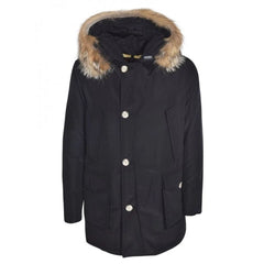 Women's Arctic Black Hooded Parka Fur Cotton Coat