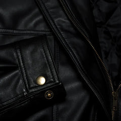 Women's 90's Vintage Black Leather Jacket