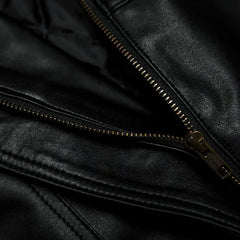 Women's 90's Vintage Black Leather Jacket