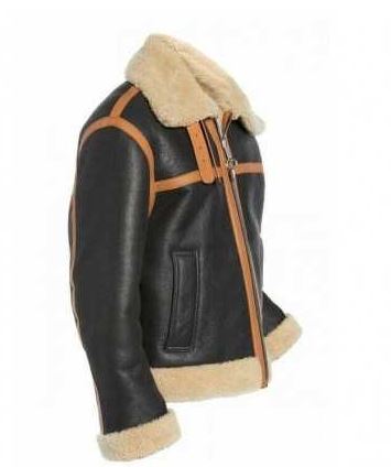 B-3 Bomber Reversible Genuine Shearling Leather Jacket