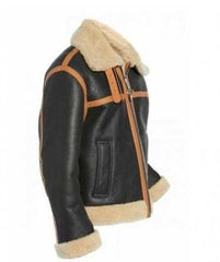 B-3 Bomber Reversible Genuine Shearling Leather Jacket