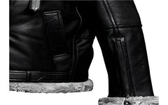 Men's Black RAF B3 Flight Bomber Leather Jacket