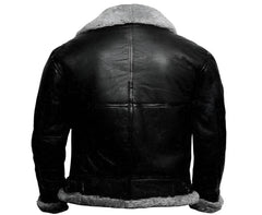 Men's Black RAF B3 Flight Bomber Leather Jacket