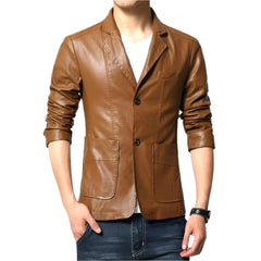 Coat Style Brown Leather Jacket