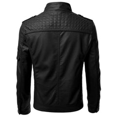 Men's Distressed Motorcycle Leather Jacket