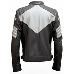 Men’s Quilted Biker Outfit Classy Moto Racer Sheepskin Leather Jacket