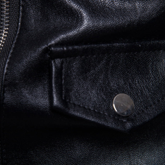 Men's Distressed Motorcycle Multi-zip Leather Jacket