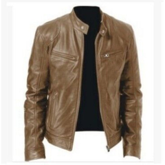 Men's Sleek Stylish Motorcycle Leather Jacket