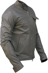 Men's Transformers 3 Shia Labeouf Grey Leather Jacket