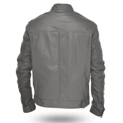 Men's Transformers 3 Shia Labeouf Grey Leather Jacket