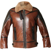 Men's sheepskin Thompson Dark Brown Shearling Leather Jacket
