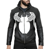 Men's Venom Zippers and Pockets Leather Jacket