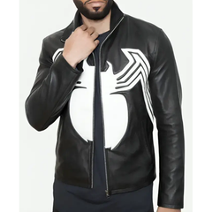 Men's Venom Zippers and Pockets Leather Jacket