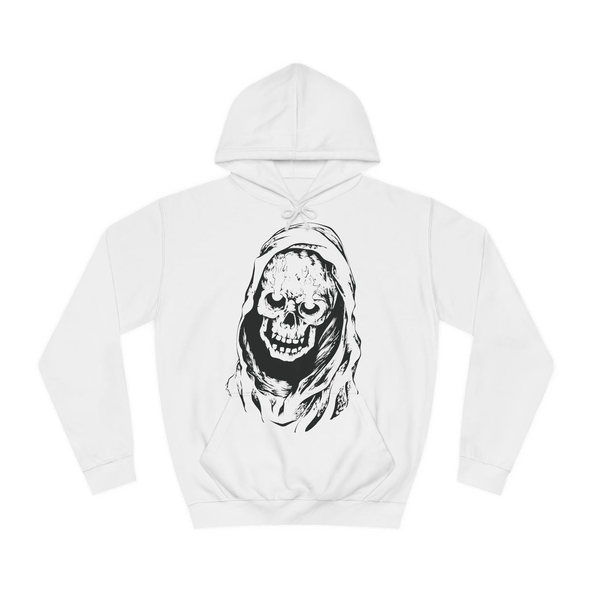 Grim Reaper Tattoo Unisex College Hoodie - Stylish & Cosy for Campus Life