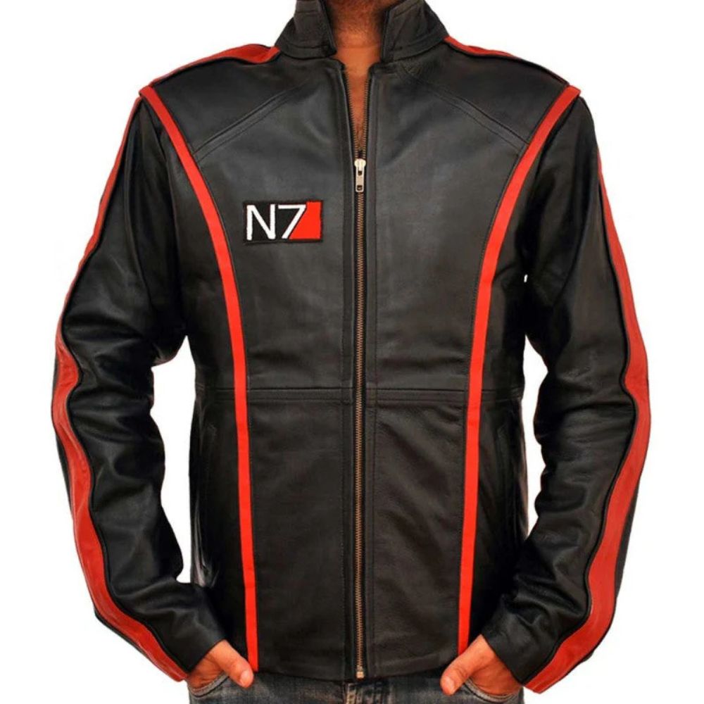 Men's Vintage Black Motorcycle Genuine Sheepskin Leather Jacket
