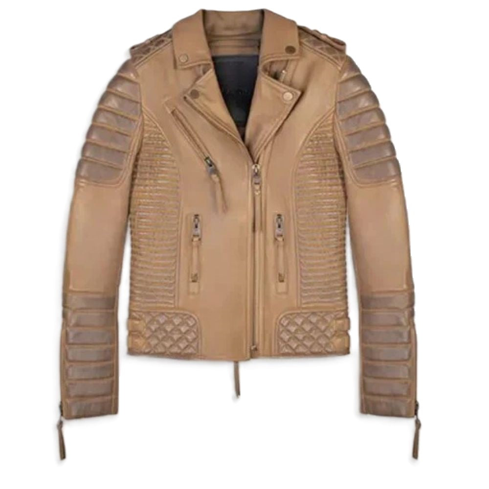 Unisex Casual Out-Fit Distressed Brown Real Lambskin Leather Jacket